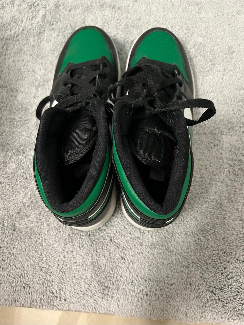 Nike Men's High-Top Sneakers in Green, Black & White